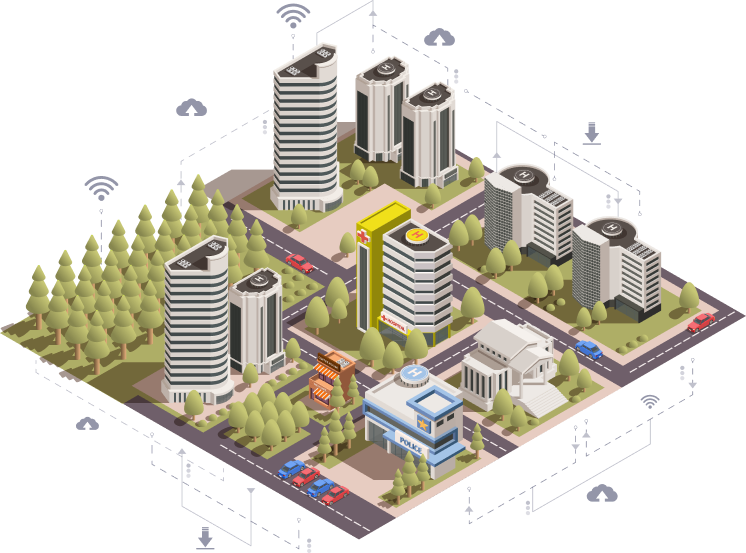 Smart building model with IoT technology
