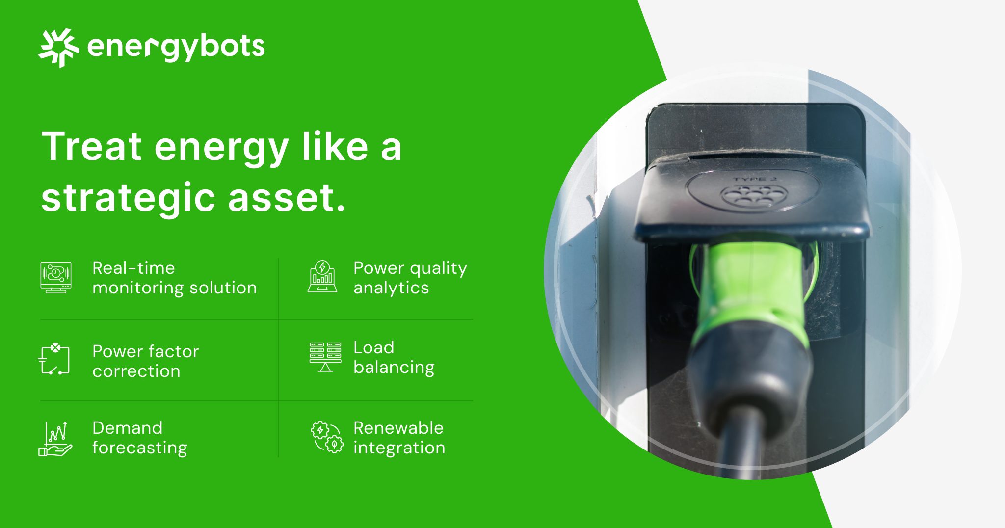 Infographic showing energy as a strategic asset for EV charging station management