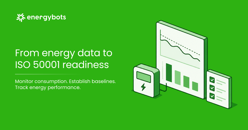 Energy monitoring data supporting ISO 50001 certification readiness
